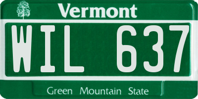 VT license plate WIL637