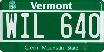VT license plate WIL640