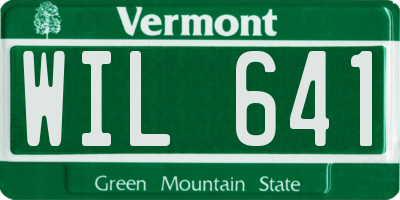 VT license plate WIL641