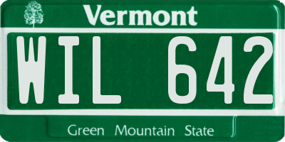 VT license plate WIL642