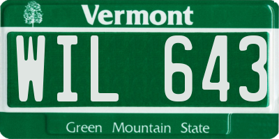 VT license plate WIL643