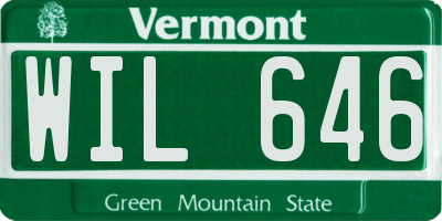 VT license plate WIL646