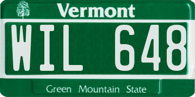 VT license plate WIL648