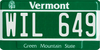 VT license plate WIL649