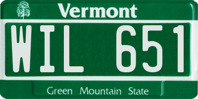 VT license plate WIL651