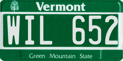 VT license plate WIL652