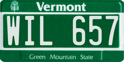 VT license plate WIL657