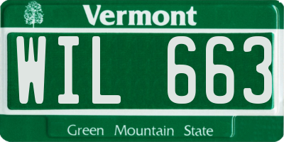 VT license plate WIL663