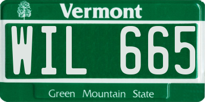 VT license plate WIL665
