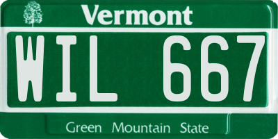 VT license plate WIL667