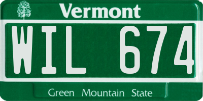 VT license plate WIL674