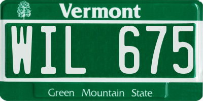 VT license plate WIL675