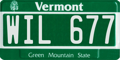 VT license plate WIL677