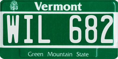 VT license plate WIL682