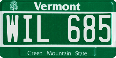 VT license plate WIL685