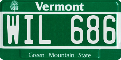 VT license plate WIL686