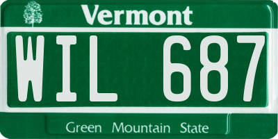 VT license plate WIL687