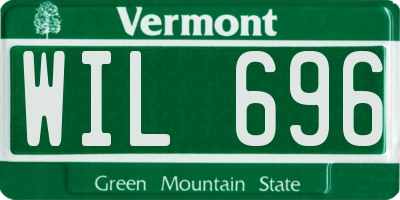VT license plate WIL696