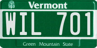 VT license plate WIL701