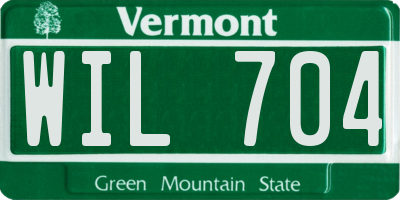 VT license plate WIL704