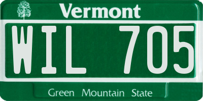 VT license plate WIL705