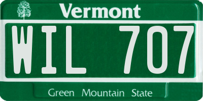 VT license plate WIL707
