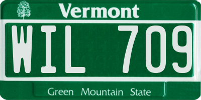 VT license plate WIL709