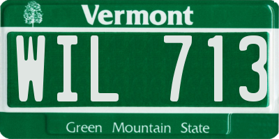 VT license plate WIL713