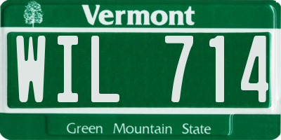 VT license plate WIL714