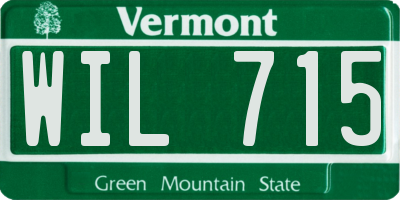 VT license plate WIL715
