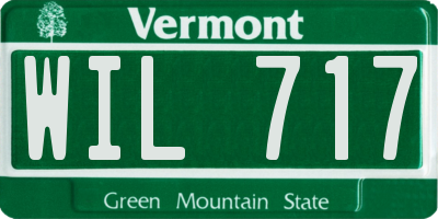 VT license plate WIL717