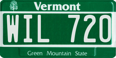 VT license plate WIL720