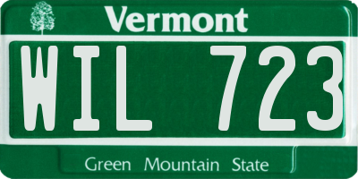 VT license plate WIL723