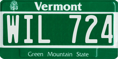 VT license plate WIL724