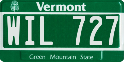 VT license plate WIL727