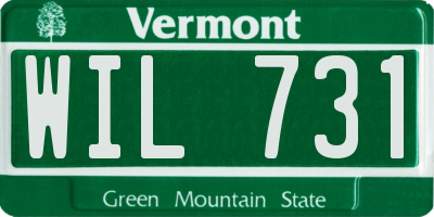 VT license plate WIL731