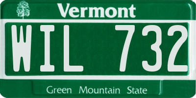 VT license plate WIL732