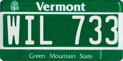 VT license plate WIL733