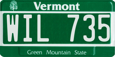 VT license plate WIL735