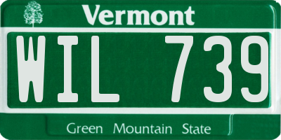 VT license plate WIL739