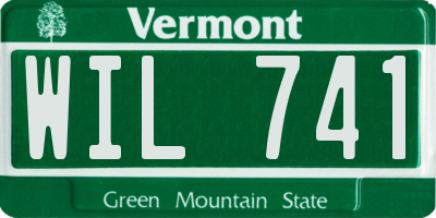 VT license plate WIL741
