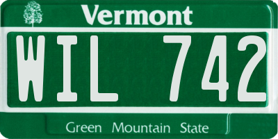 VT license plate WIL742