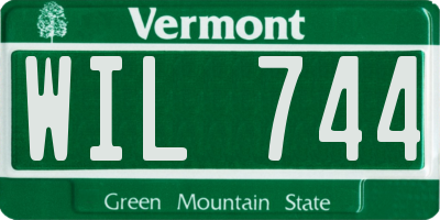 VT license plate WIL744
