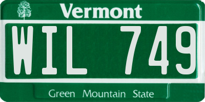 VT license plate WIL749