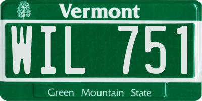 VT license plate WIL751