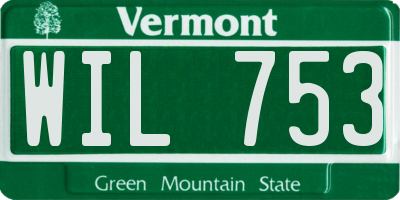 VT license plate WIL753