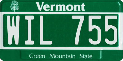 VT license plate WIL755