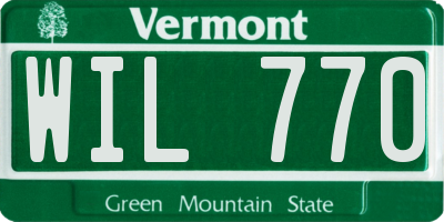 VT license plate WIL770