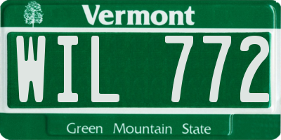 VT license plate WIL772
