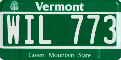 VT license plate WIL773